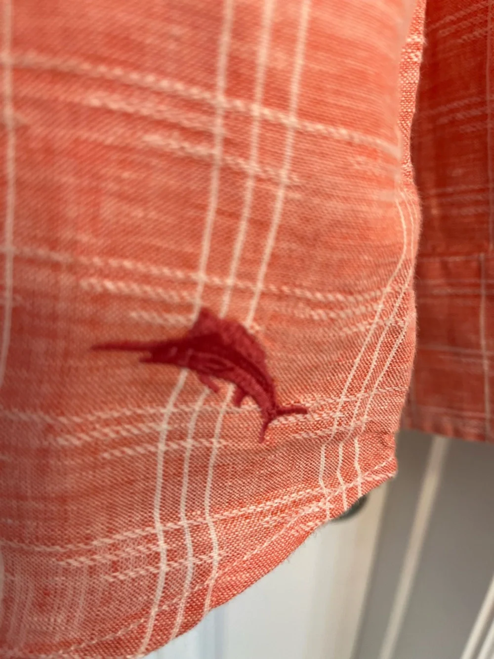 Tommy Bahama Linen Coral Plaid Linen-Blend Button-Up Shirt - Men's - Picture 2 of 5